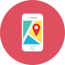 Smartphone maps localisation