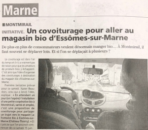 Couverture article La Marne Covoiturage Montmirail vers Essomes sur Marne à la Fontaine Bio